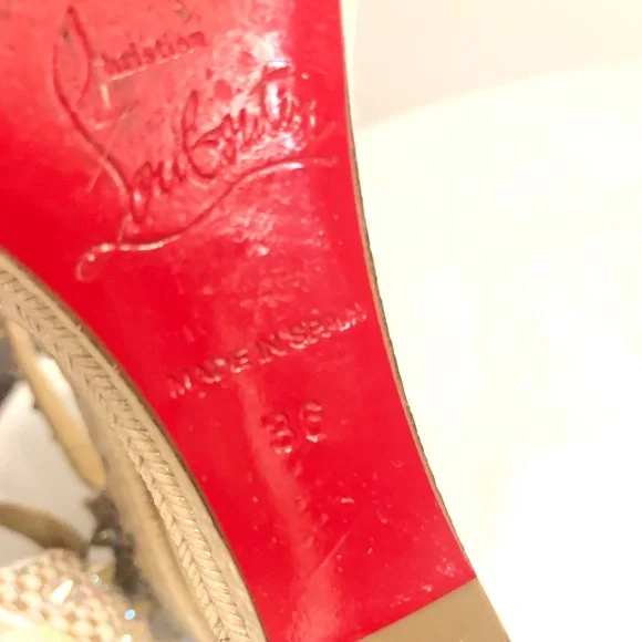 Christian Louboutin White Wedges - Picture 7 of 12
